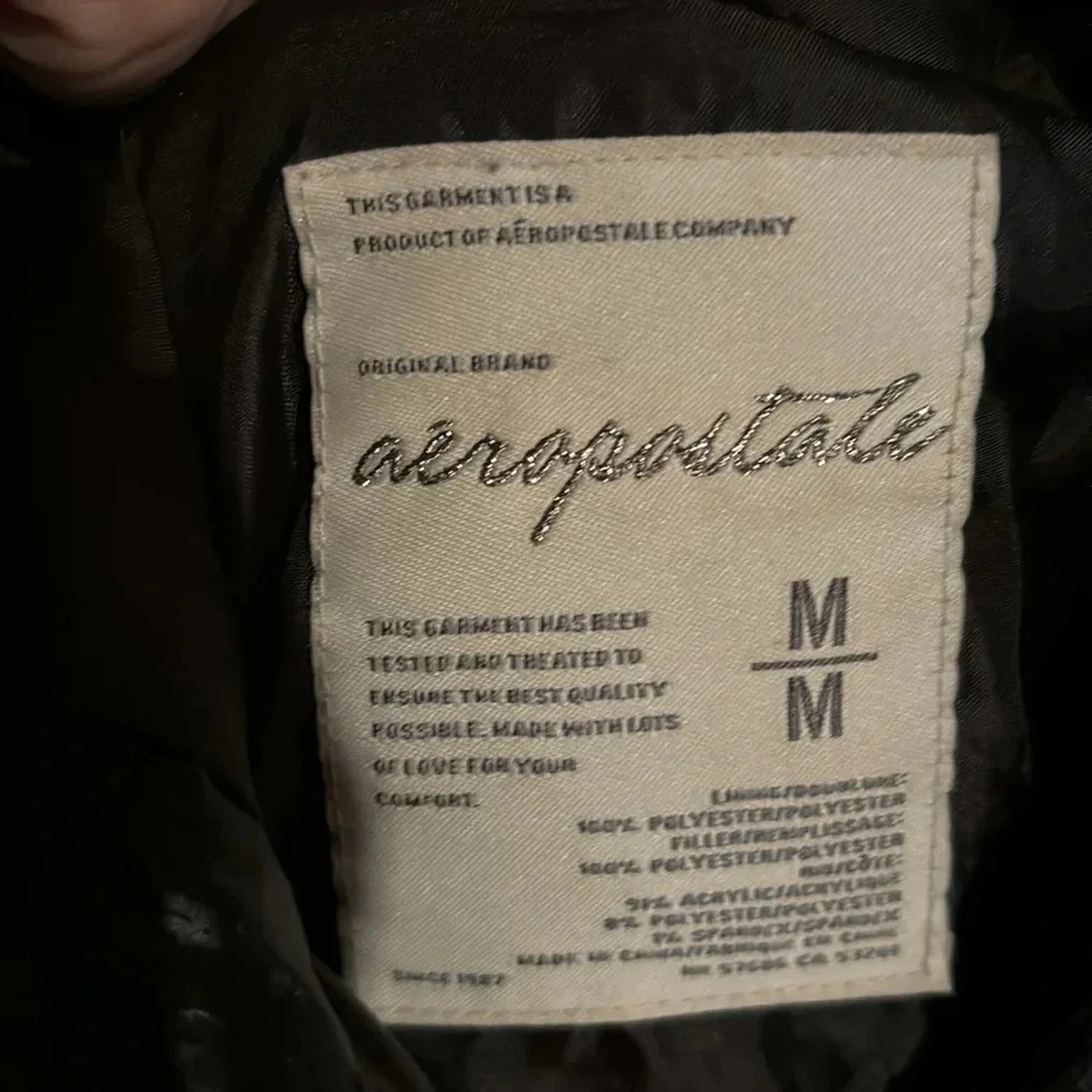 Aeropostale Black Puffer Y2K Full Zip Jacket size M - Picture 4 of 15